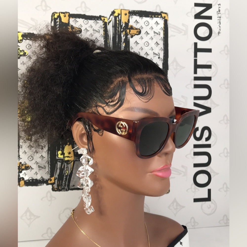 🔥🔥🔥 - NEW GUCCI GG0142SA 002 WOMEN’S SUNGLASSES GUCCI - Picture 7 of 12
